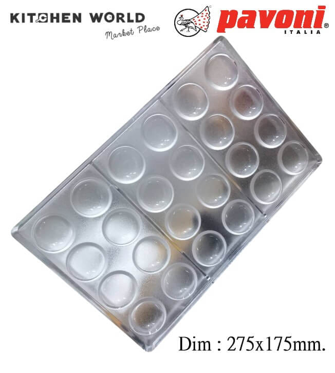 พิมพ์อบขนมโพลีคาร์บอเนตครึ่งวงกลม PAVONI CT0759-5046 จำนวน 24 ช่อง_6
